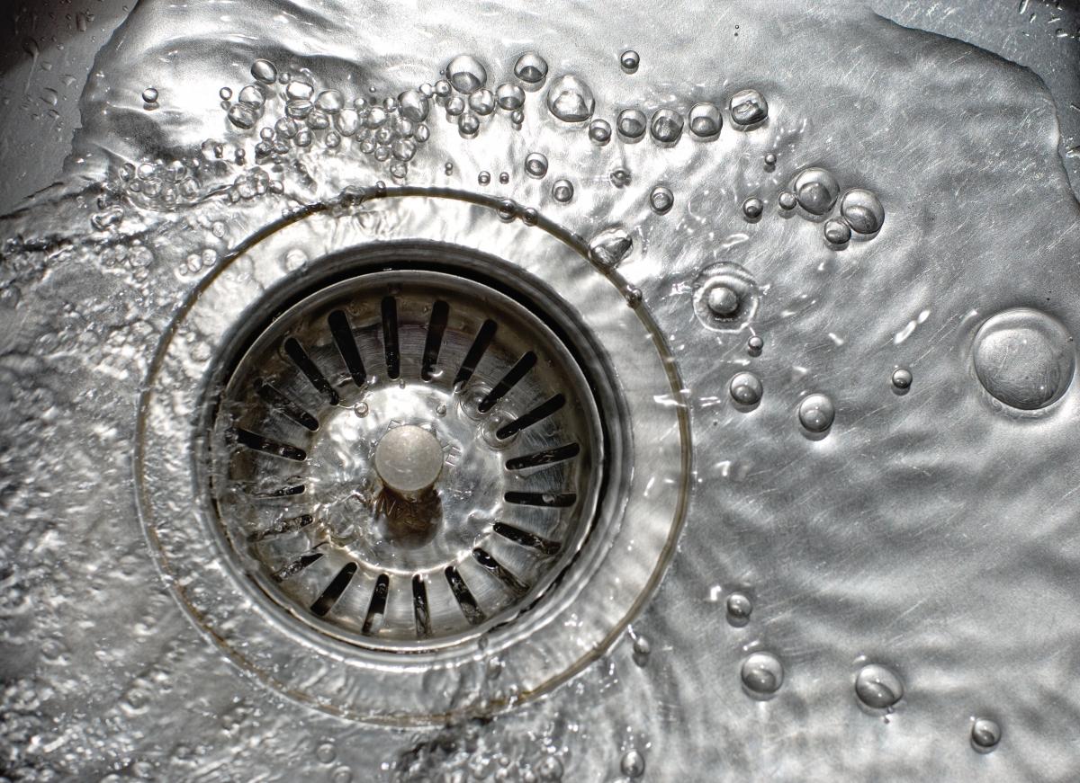 Close up image of a kitchen sink