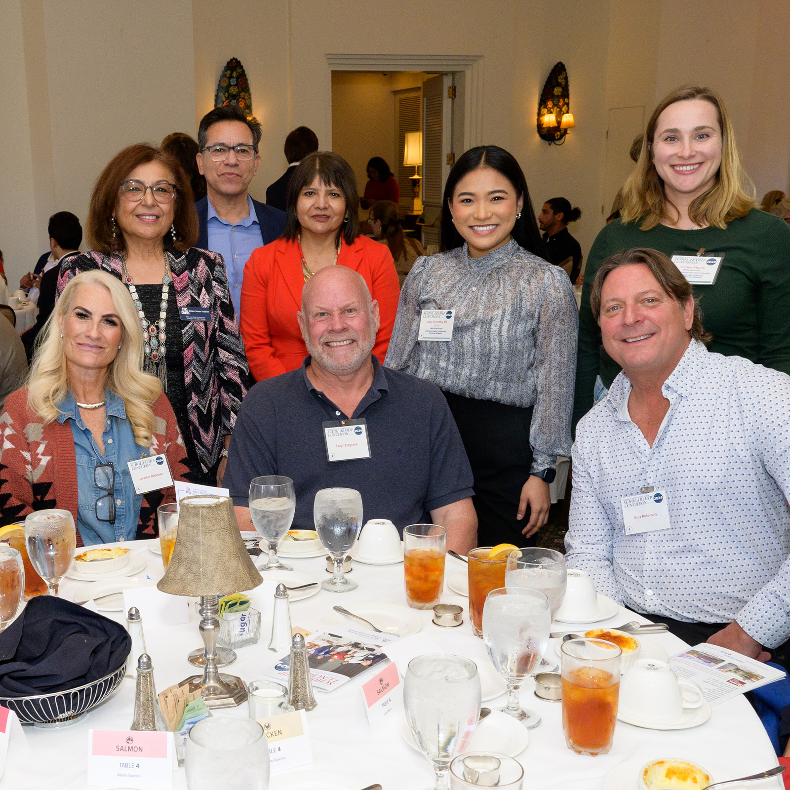 DeGraves with Iman at 2024 Scholarship Luncheon