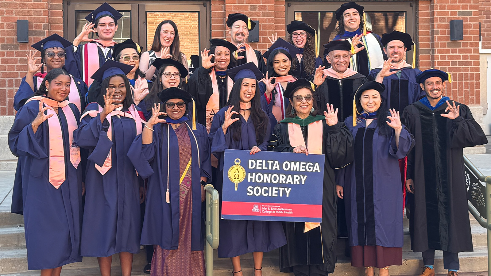 Delta Omega members, 2025 Spring Convocation