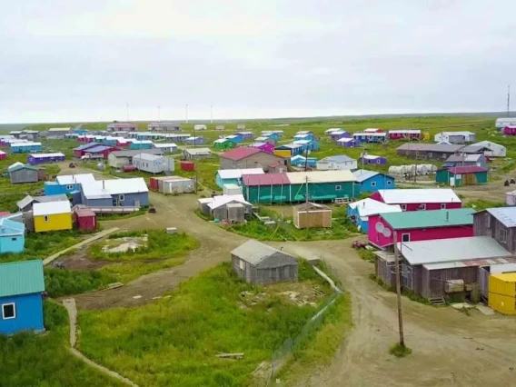 group of houses in open land