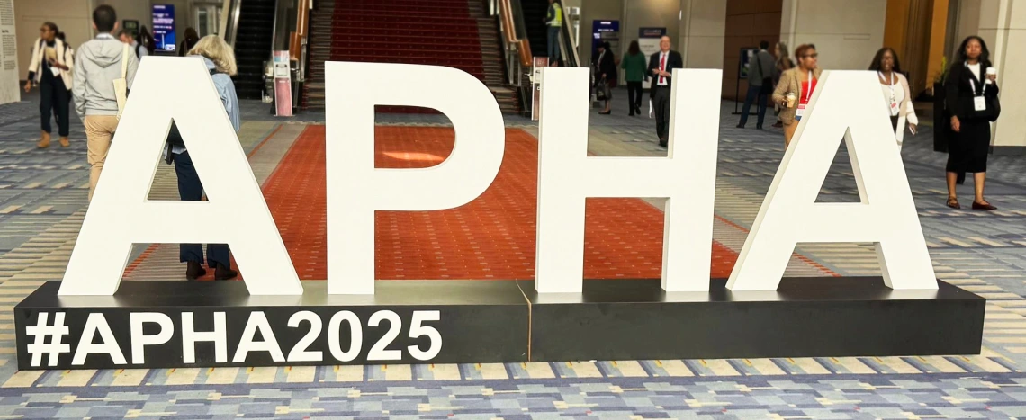 Large APHA sign with #APHA2025
