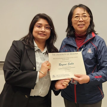 Royani Saha with Dr. Zhao Chen