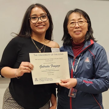 Gabriela Fragozo with Dr. Zhao Chen