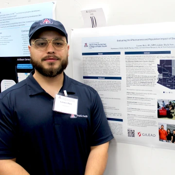 Lazaro Ruiz with his winning poster