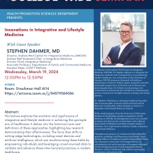 Image of Dr. Stephen Dahmer with description of seminar