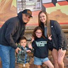 Cailee Harris with her family