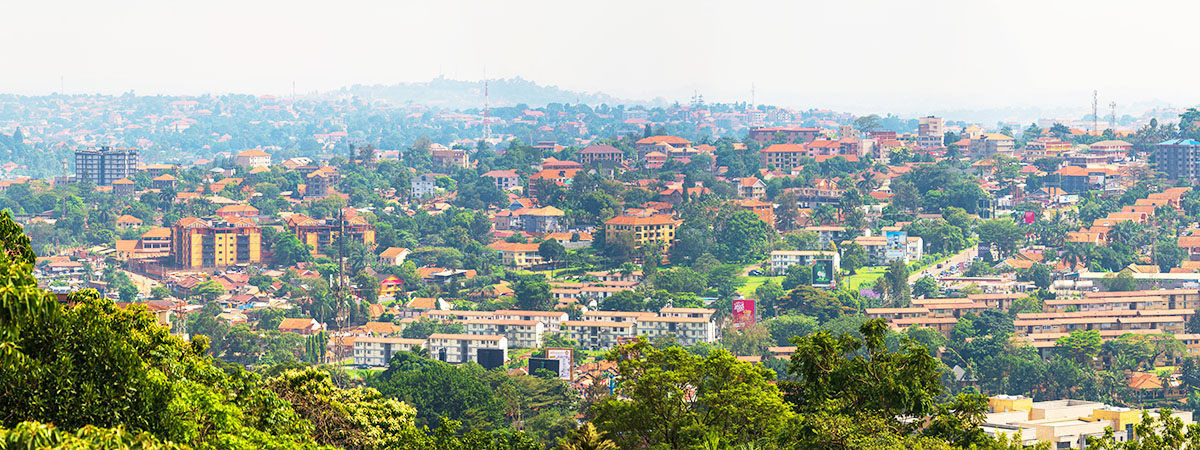Panorama of Kampala, Uganda from the top