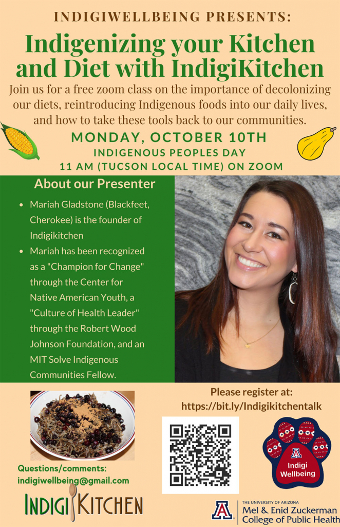 Flyer for Indigenizing Your Kitchen and Diet