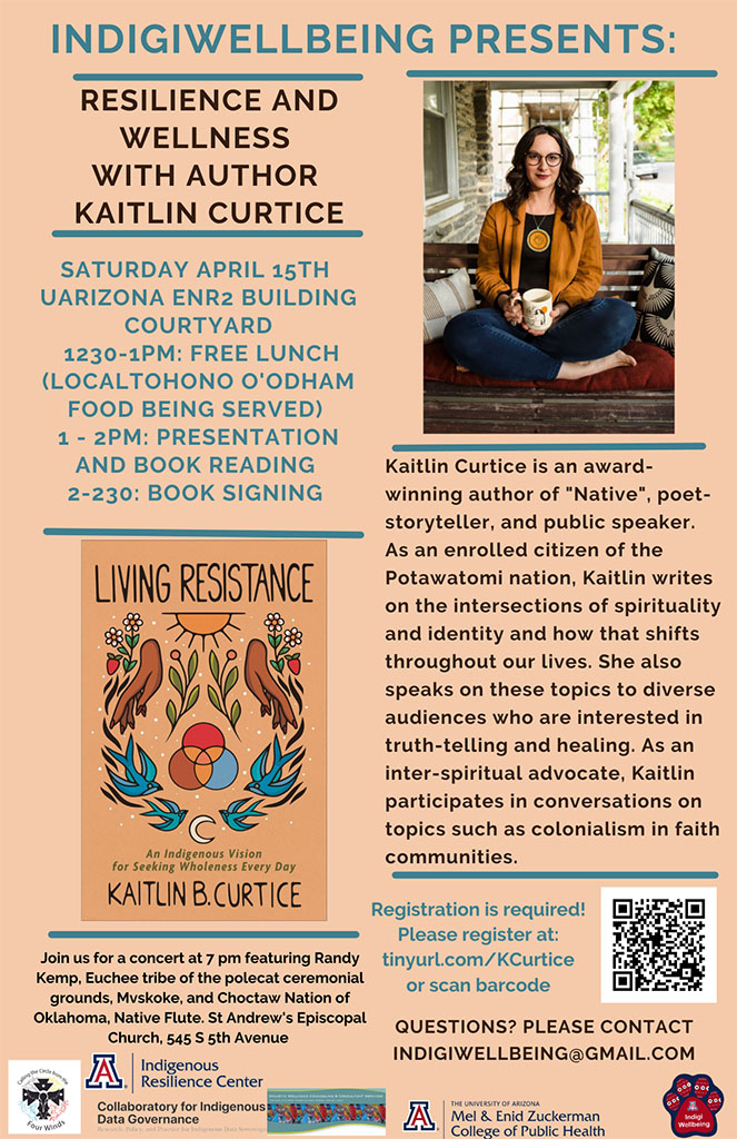 Flyer for Resilience and Wellness Presentation with Kaitlin Curtice