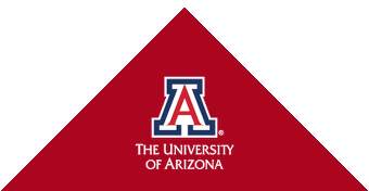 The University of Arizona red triangle graphic