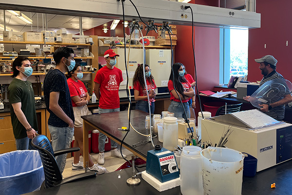 UVM students in one of the labs
