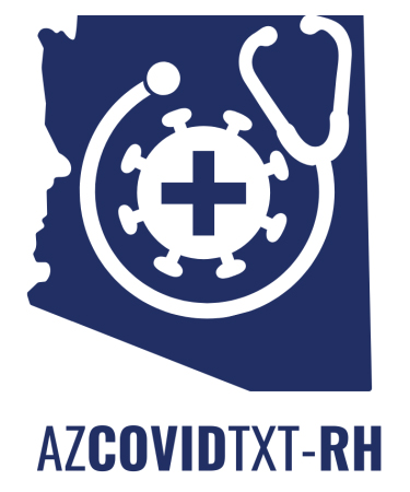  Outline of Arizona state with virus and health icon over top