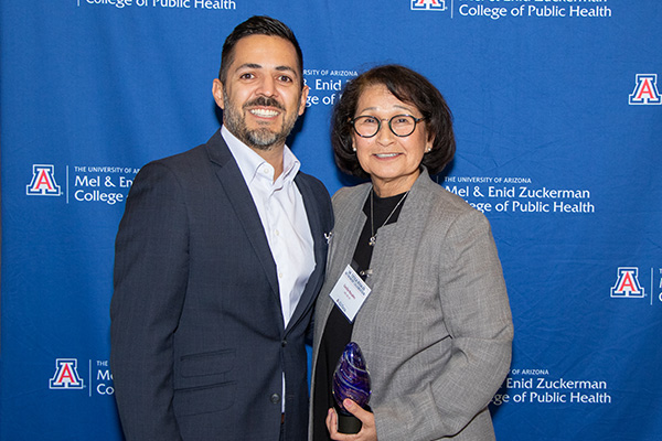 Dr. Rosales with Nick Meza JD, MPH '08, BS '06