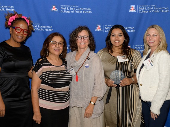 2024 Homecoming Award Winners with Dean Hakim and Amy Zuckerman
