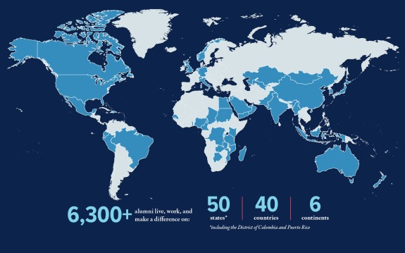Alumni world map